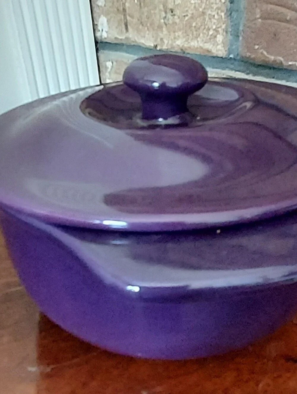 Chantal Stoneware Covered Baking Dish Casserole Purple 1 1/4 Quart Cookware